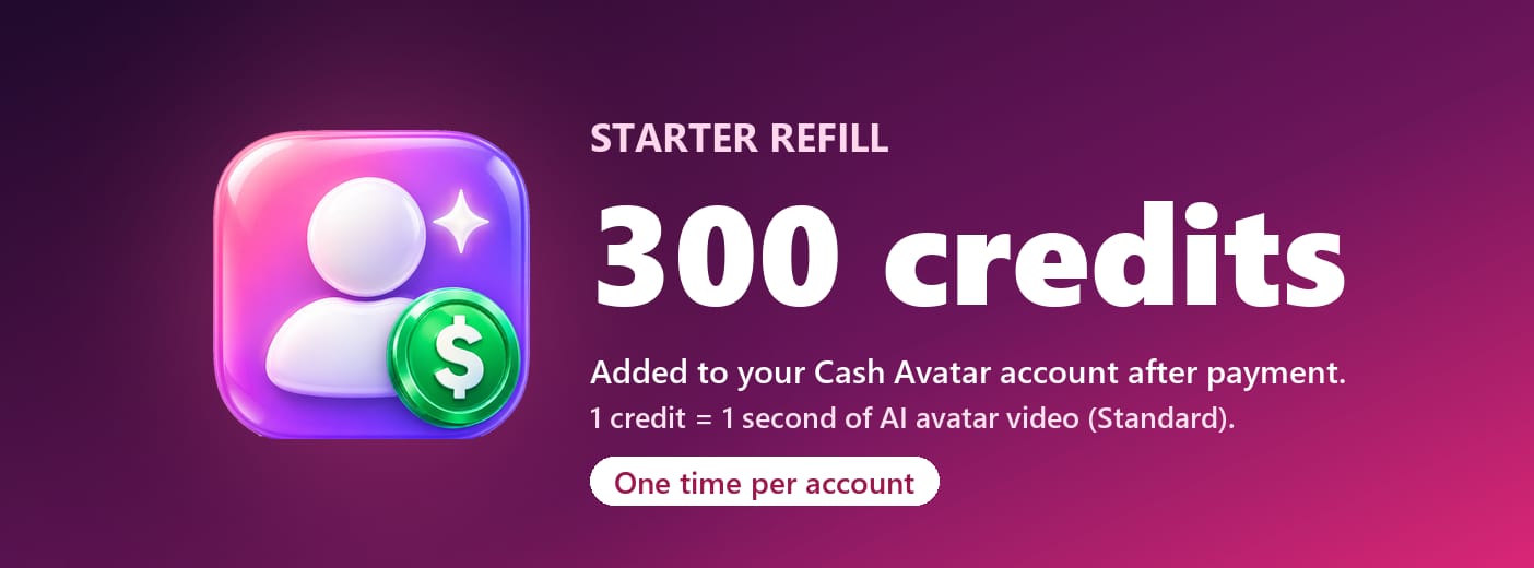 Starter Refill - 300 Cash Avatar credits