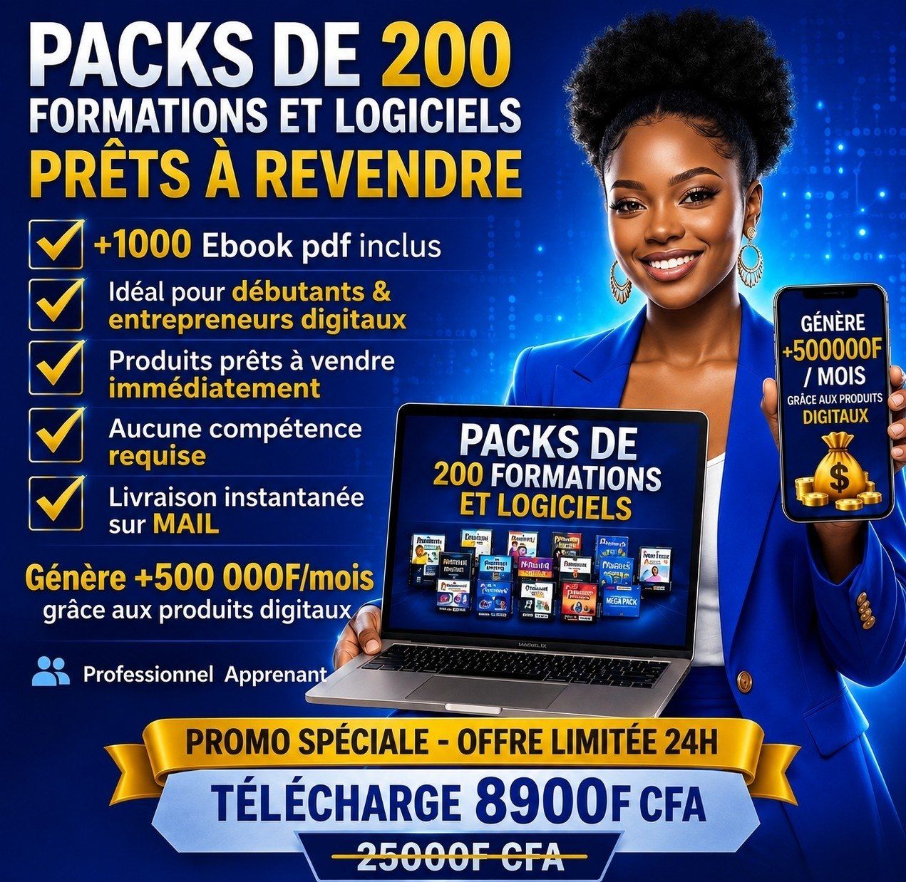 Packs de 200 Formation + Logiciels