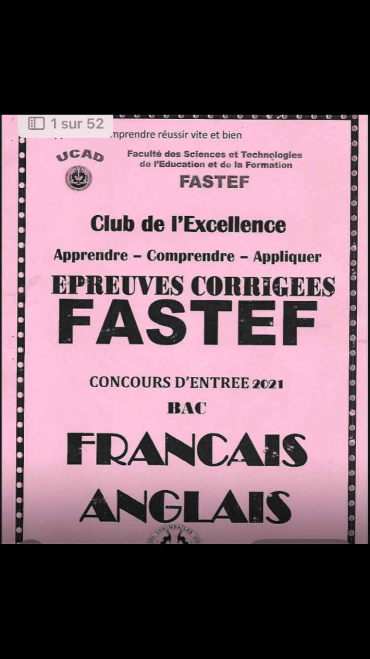 Fascicules fastef anglais bac