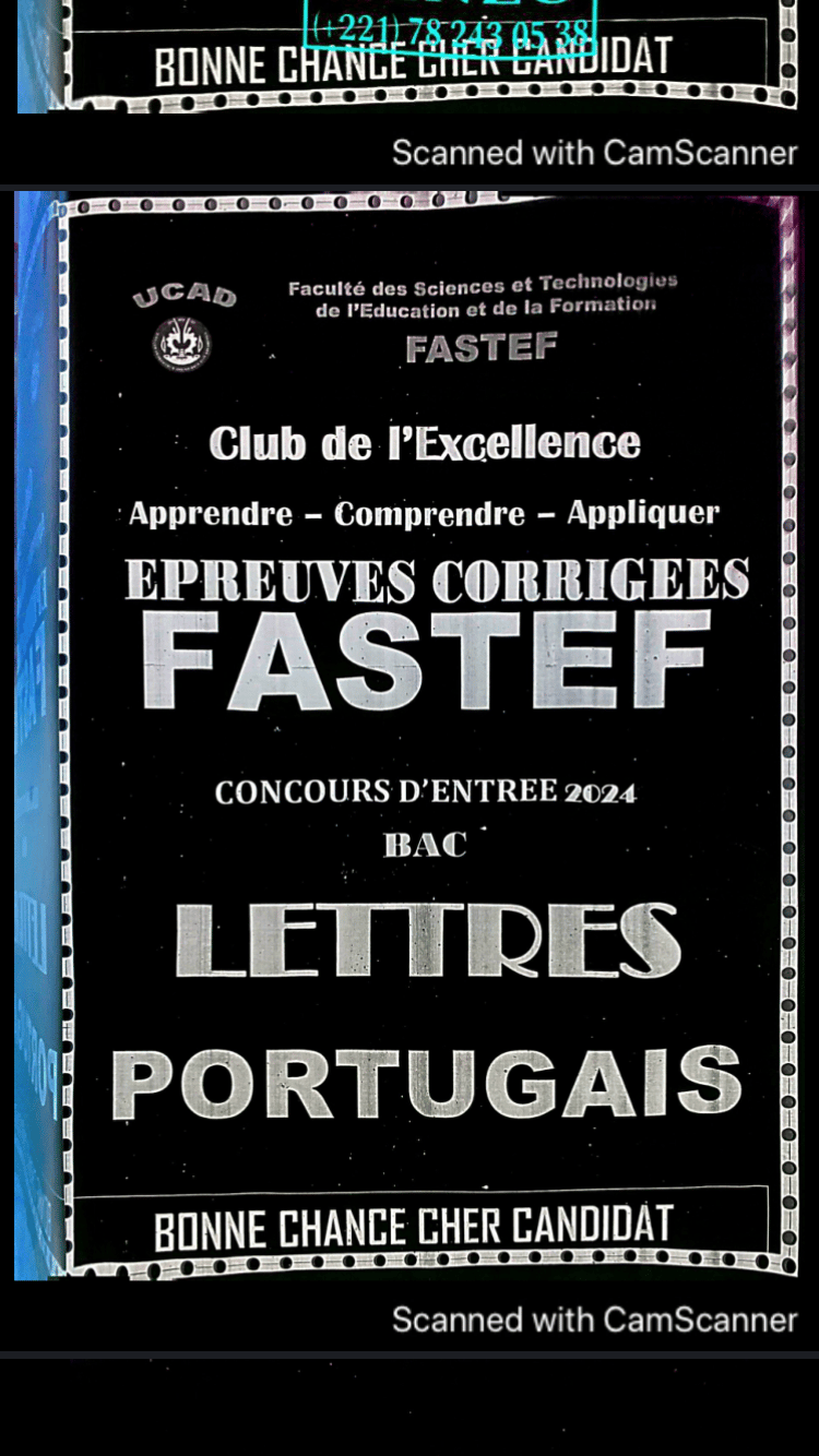 Fascicules fastef niveau bac lettre portugais