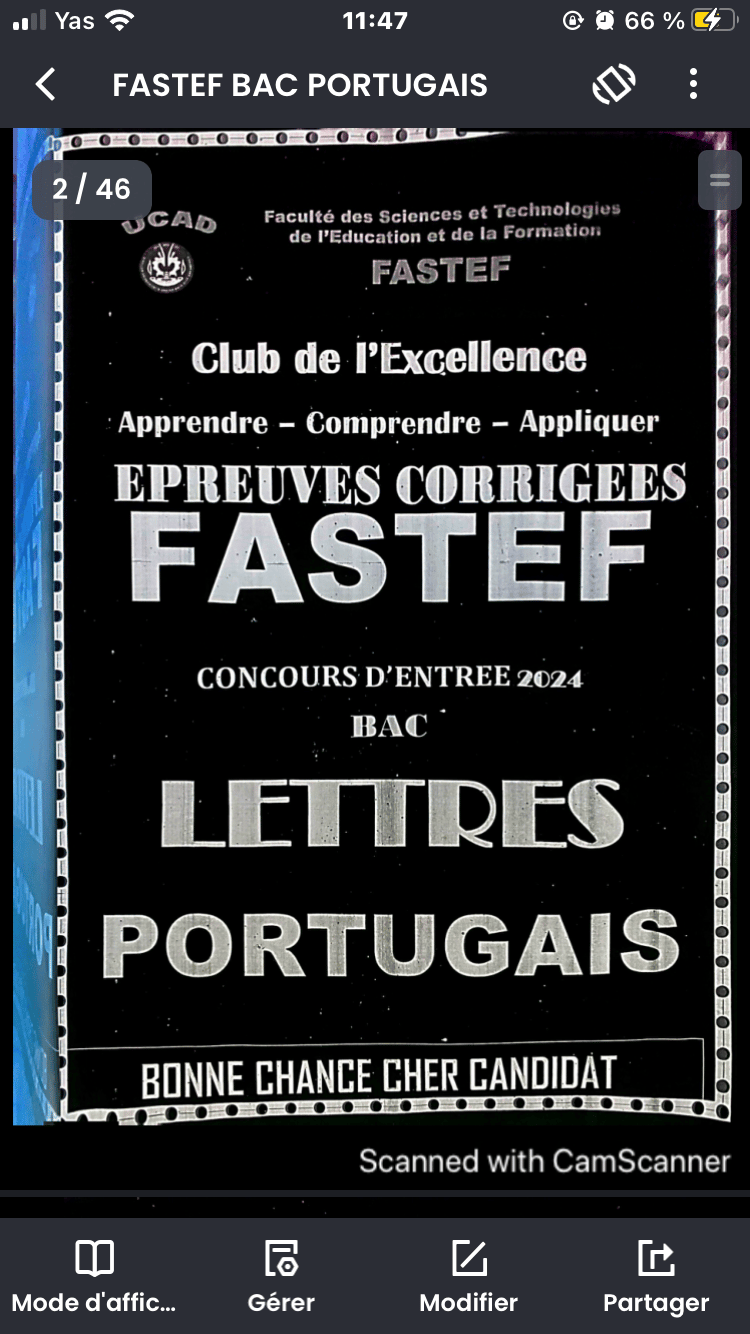 Fascicules fastef portugais