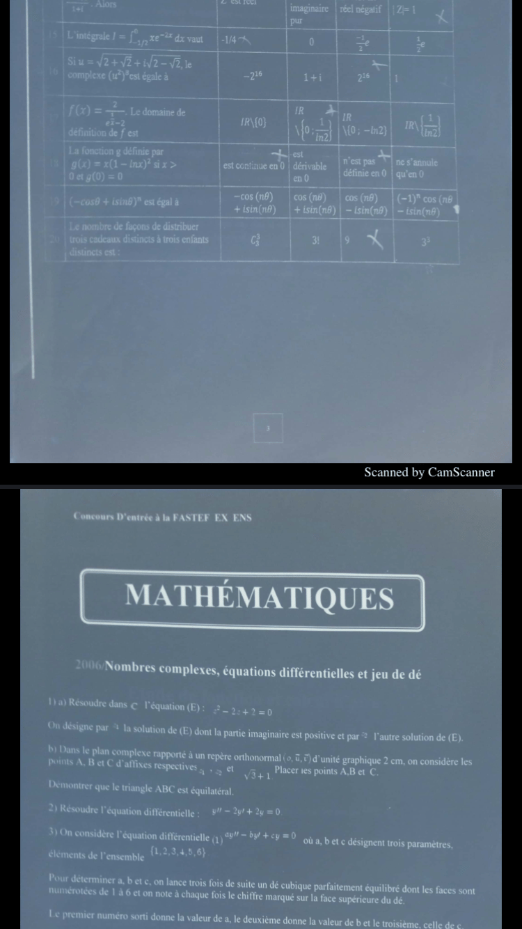 Fastef mathe svt bac