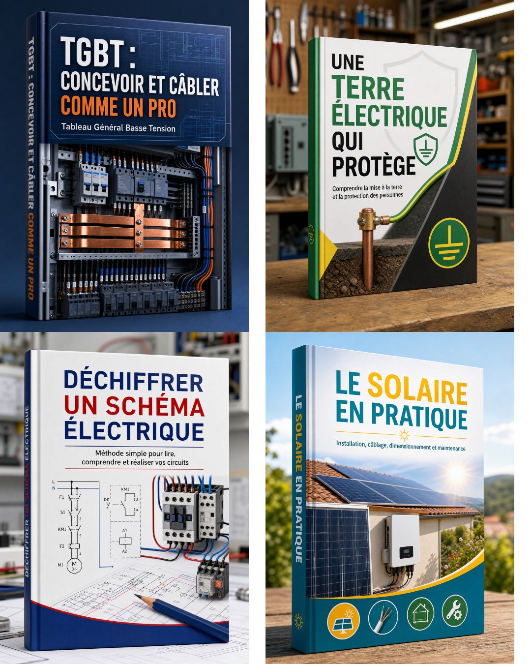 ⚡ PACK ÉLECTRICITÉ — 4 LIVRES POUR DEVENIR PLUS COMPÉTENT EN ÉLECTRICITÉ