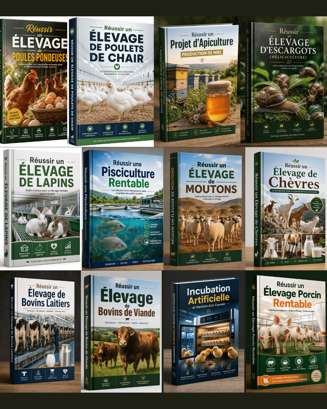 🐔🐖🐄 PACK ELEVAGE — 12 LIVRES D'ÉLEVAGE ( MAÎTRISEZ L'ÉLEVAGE ET TRANSFORMEZ-LE EN ACTIVITÉ RENTABLE)