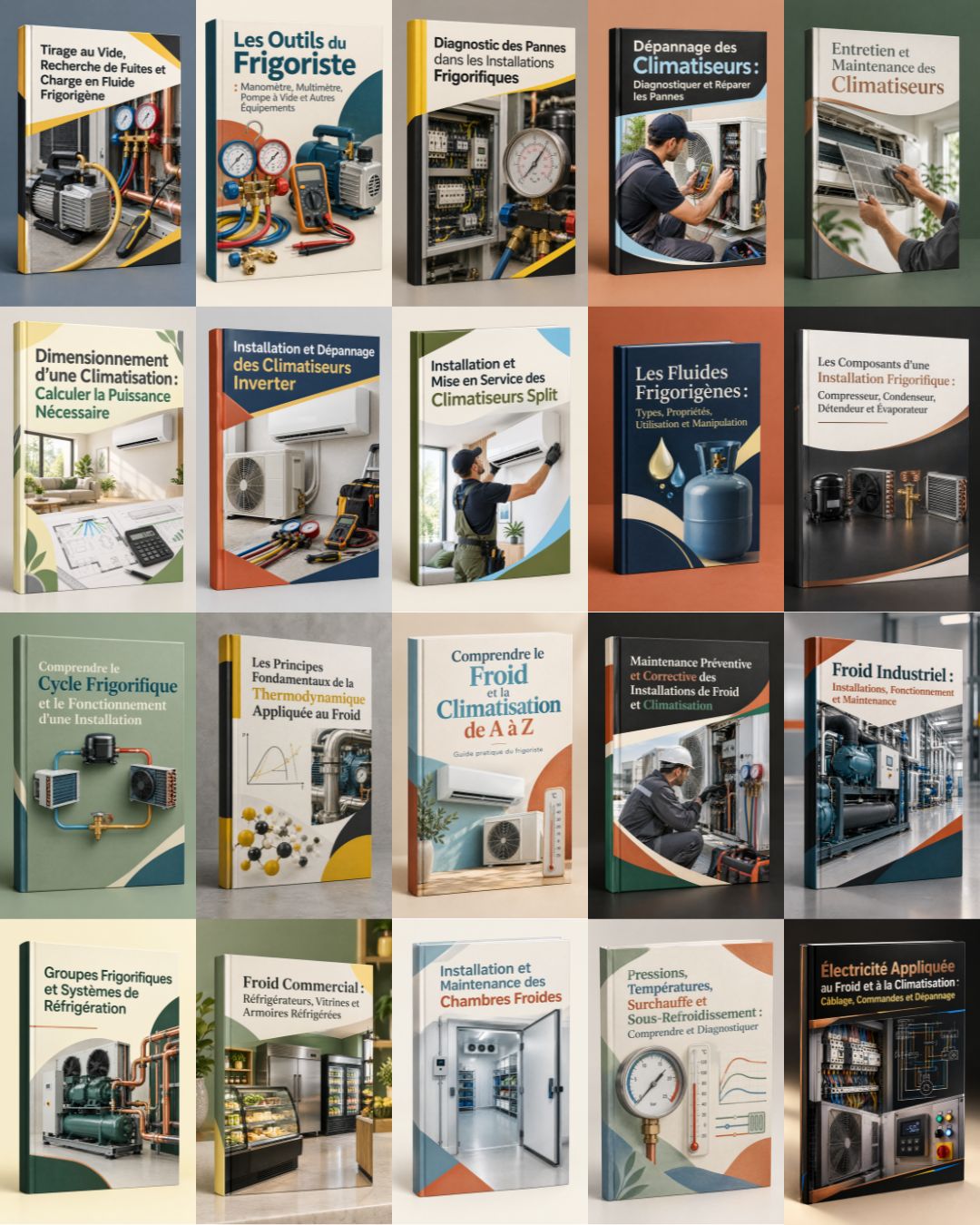PACK FROID ET CLIMATISATION ( 20 LIVRES POUR MAÎTRISER LE FROID ET CLIMATISATION ) )