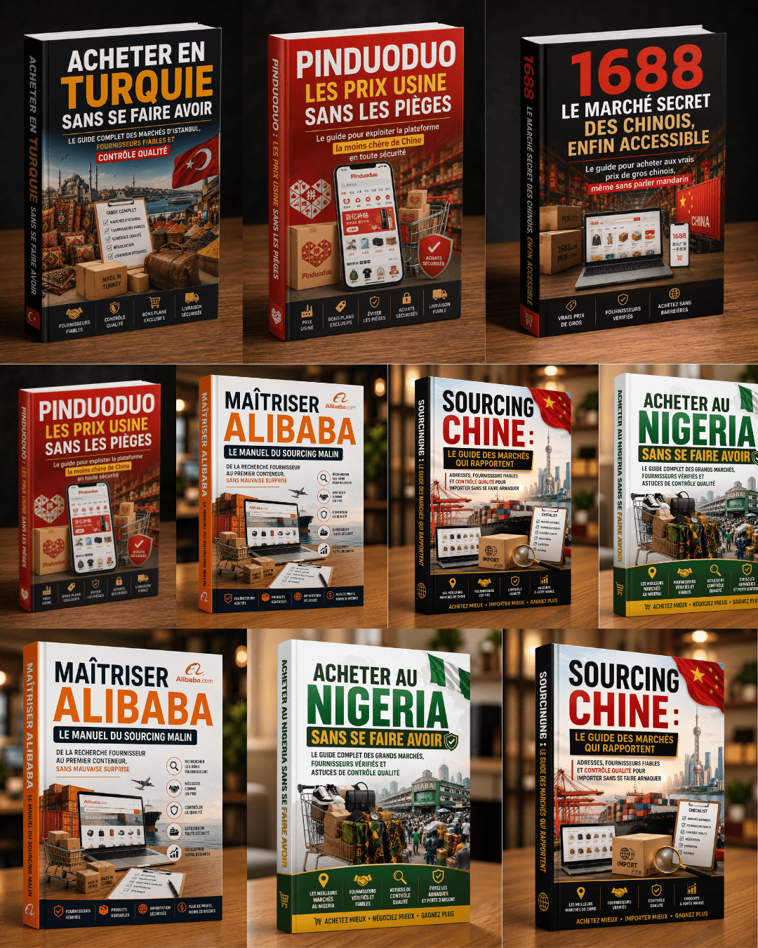 PACK BUSINESS ( 6 LIVRES SUR L'IMPORTATION AU NIGERIA, CHINE, TURQUIE )