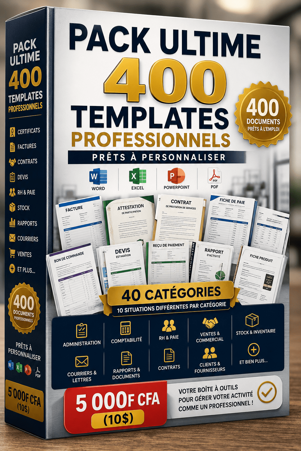 📦 PACK ULTIME — 400 TEMPLATES PROFESSIONNELS