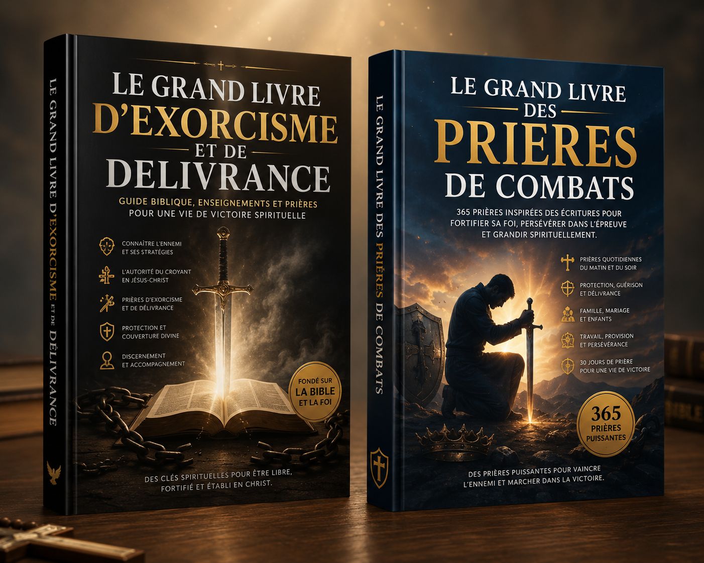 LE GRAND LIVRE D'EXORCISME ET DE DELIVRANCE & LE GRAND LIVRE DES PRIERES DE COMBAT