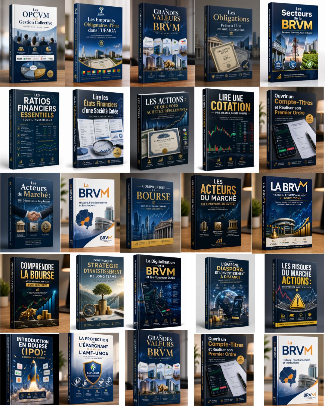 💰 PACK COMPLET BRVM – MAÎTRISEZ L'INVESTISSEMENT EN BOURSE DANS L'UEMOA ( 25 LIVRES)