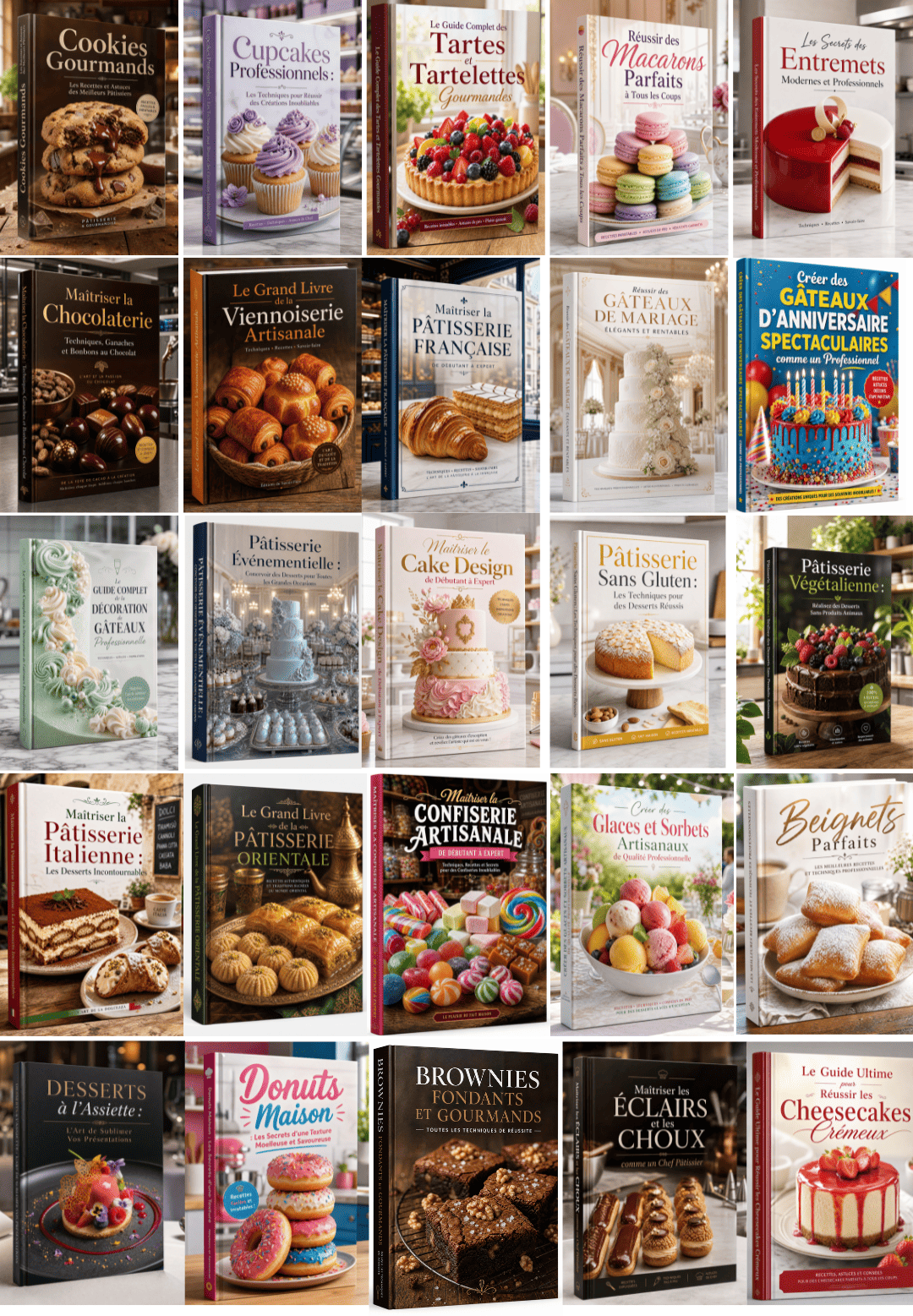 🧁 PACK ULTIME PÂTISSERIE — 25 LIVRES PROFESSIONNELS