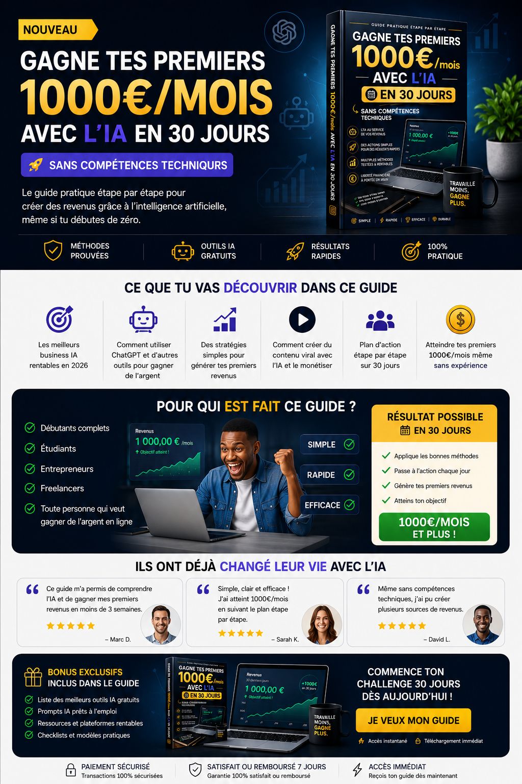 Guide complet : 30 jours pour générer des revenus avec l’IA, même sans expertise technique