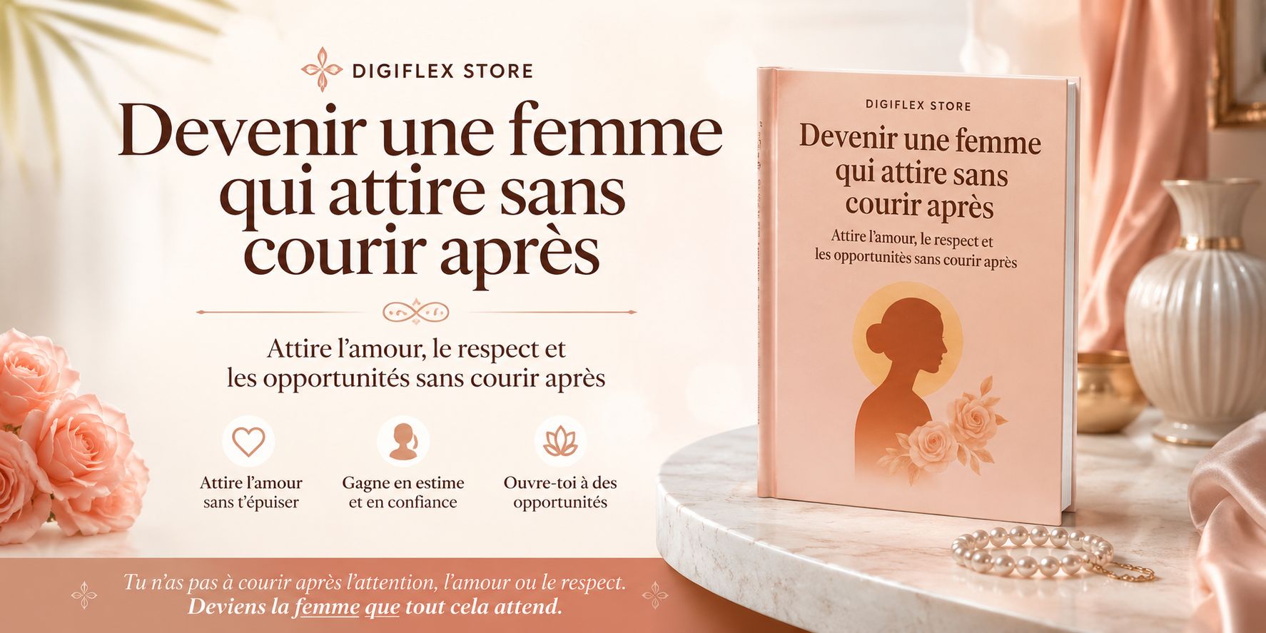 Deviens une femme qui attire sans courir après