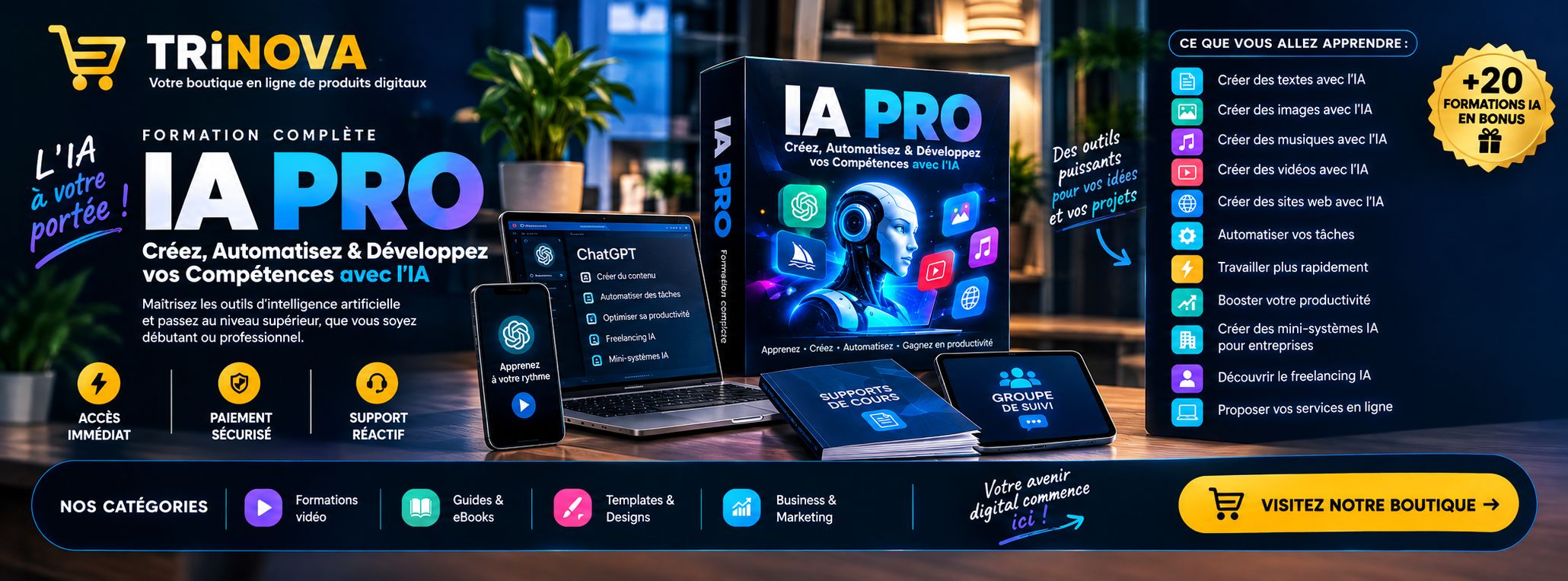 IA PRO — Créez, Automatisez & Développez vos Compétences avec l’IA