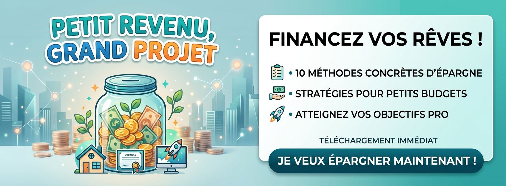 PETIT REVENU, GRAND PROJET : 10 méthodes d'épargne pas à pas pour financer vos idées