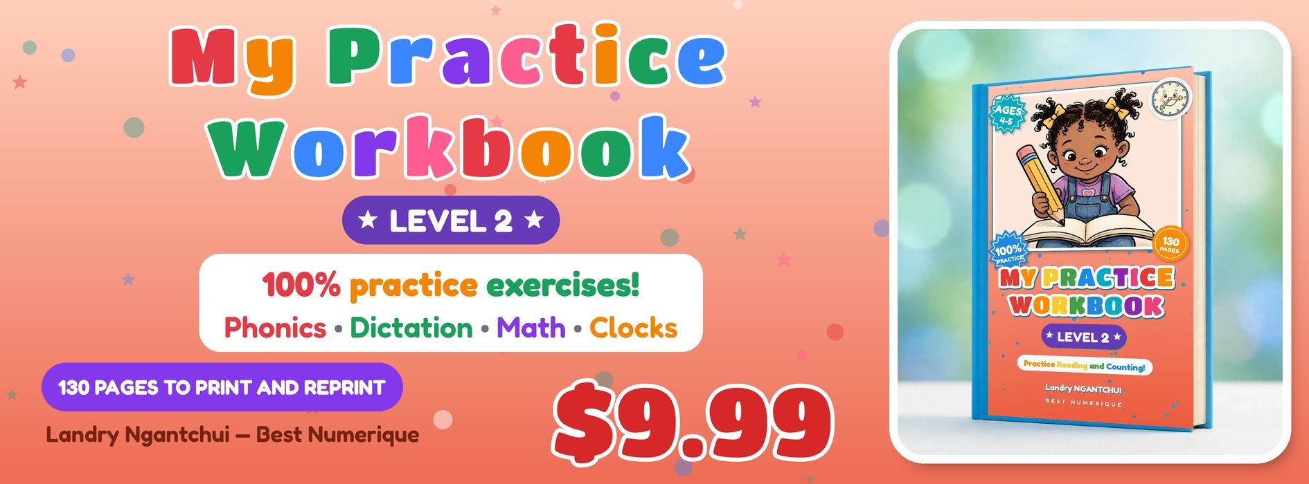 My Practice Workbook LEVEL 2 — Practice Reading and Counting! (Ages 4-5)