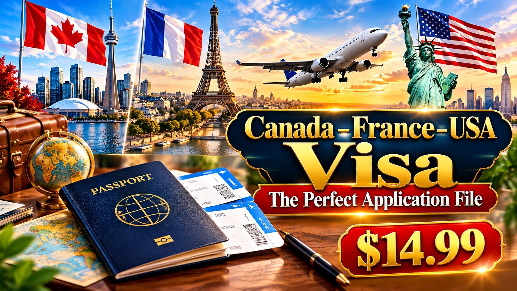 Canada–France–USA Visa — The Perfect Application File