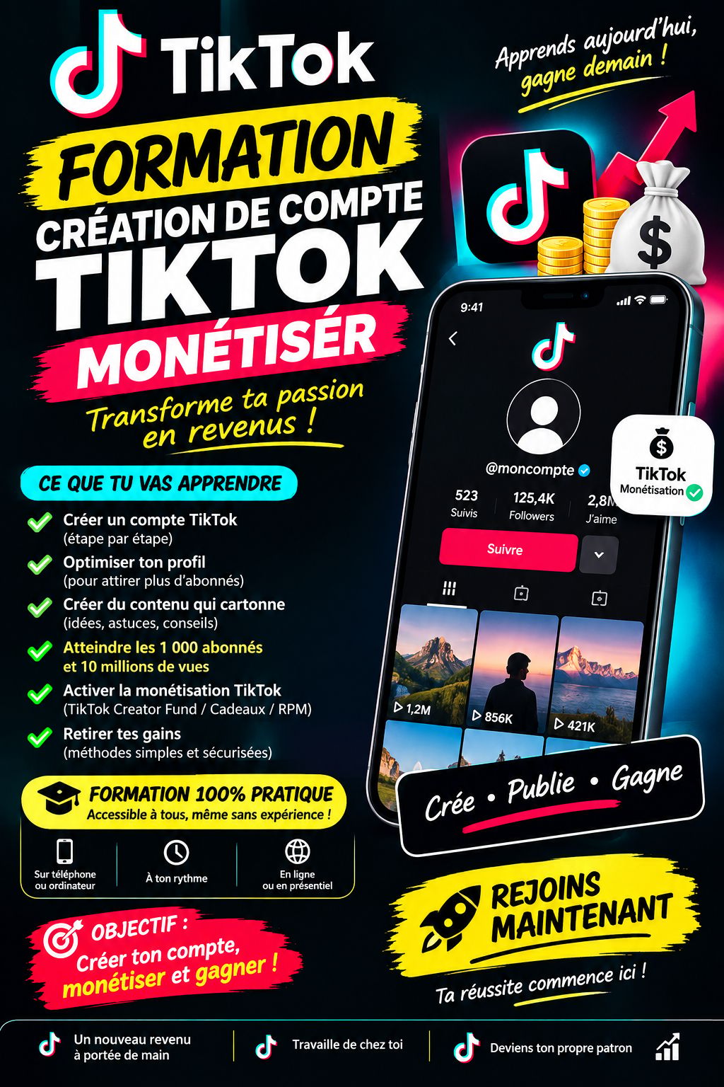 🚀 TikTok Money Master – Formation Compte TikTok Monétisé 💰