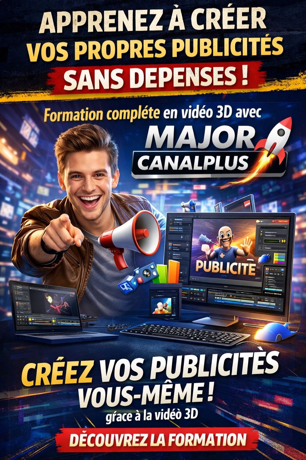Formation Complète: Devenez Maître des Publicités 3D