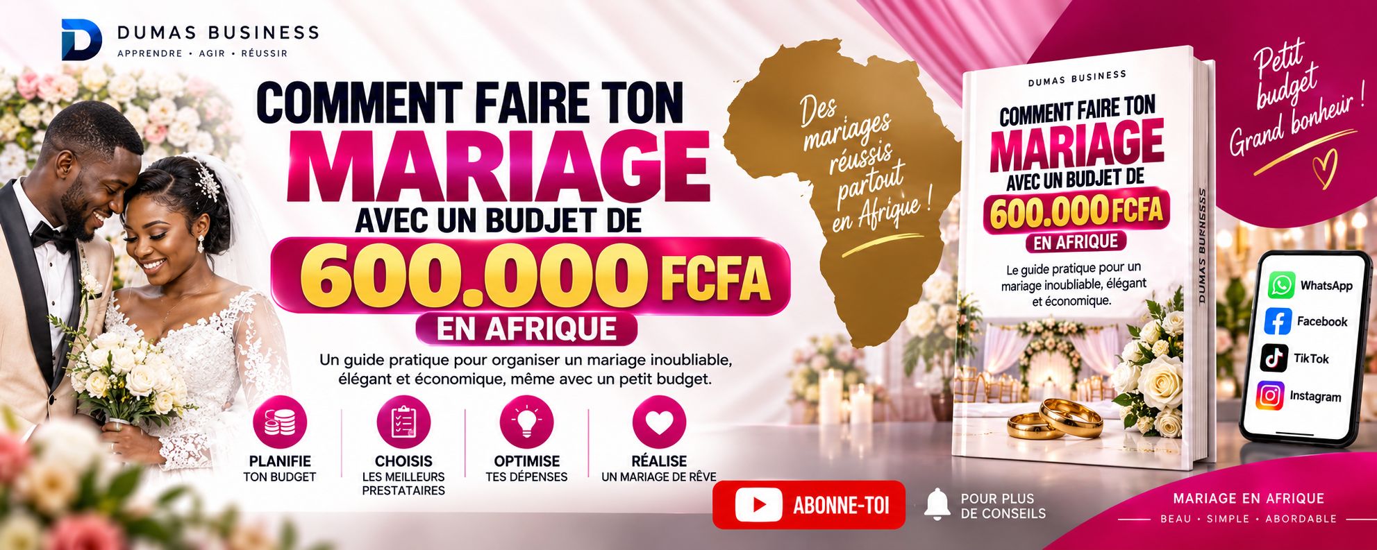 COMMENT FAIRE TON MARIAGE AVEC UN BUDGET DE 600 000 FCFA EN AFRIQUE
