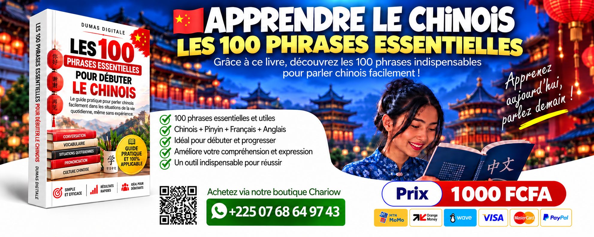 Mes premières 100 phrases pour parler vite le chinois 🇨🇳