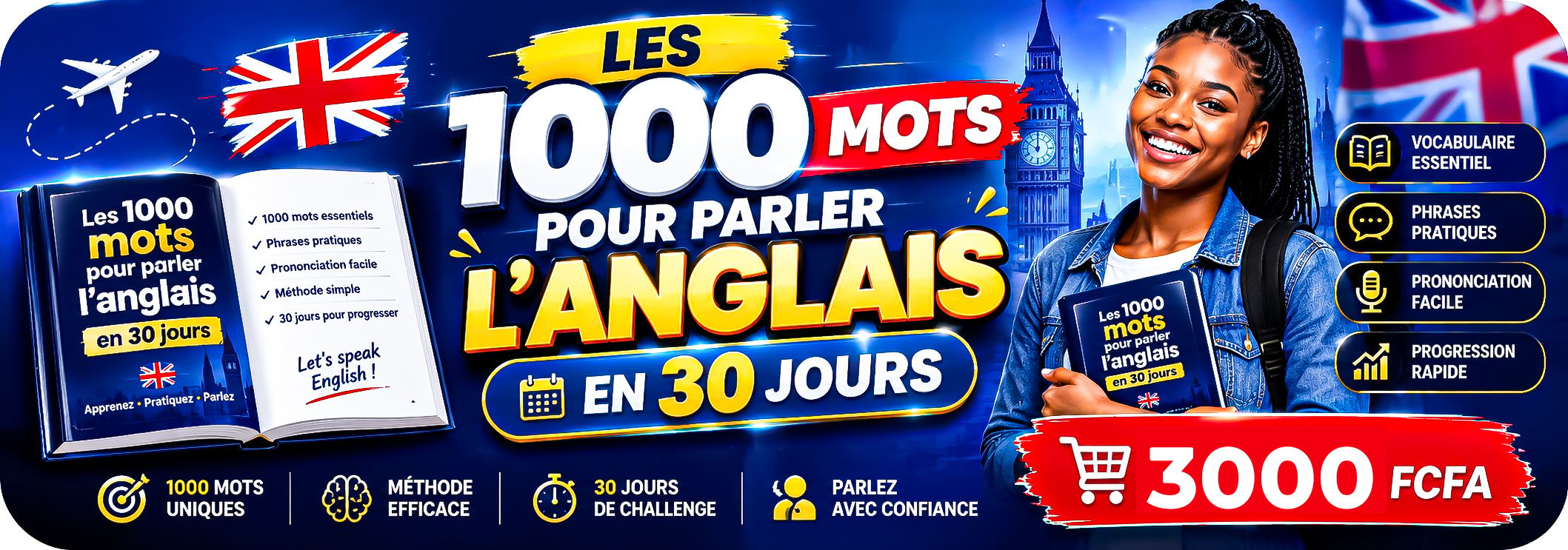 Les 1000 mots qu'il vous faut pour parler l'anglais en 30 jours