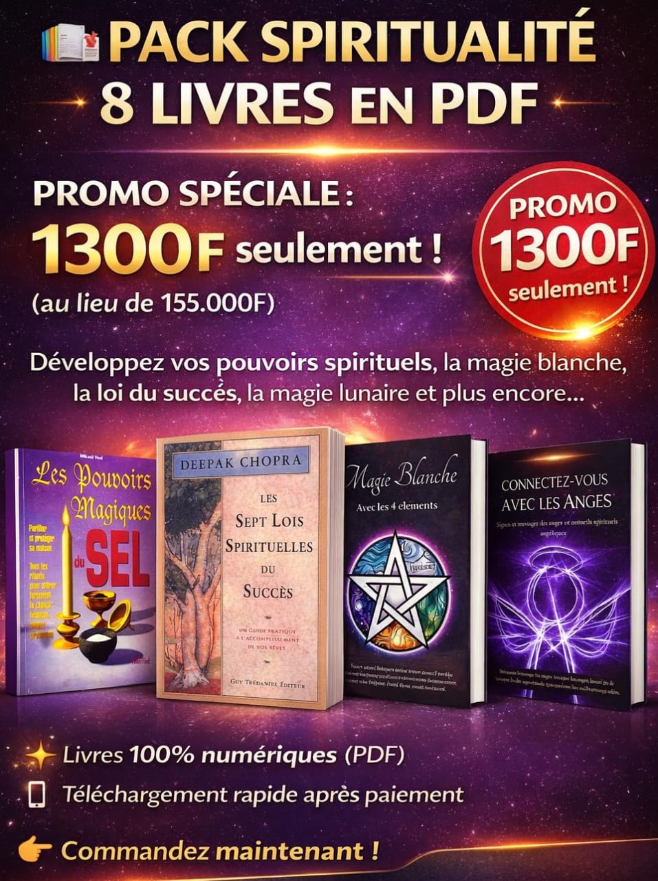 Pack de 8 livres