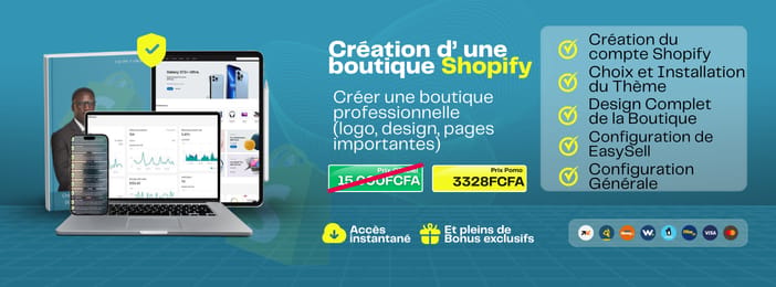 Crée ta boutique Shopify et personnalisé la en 2h de temps