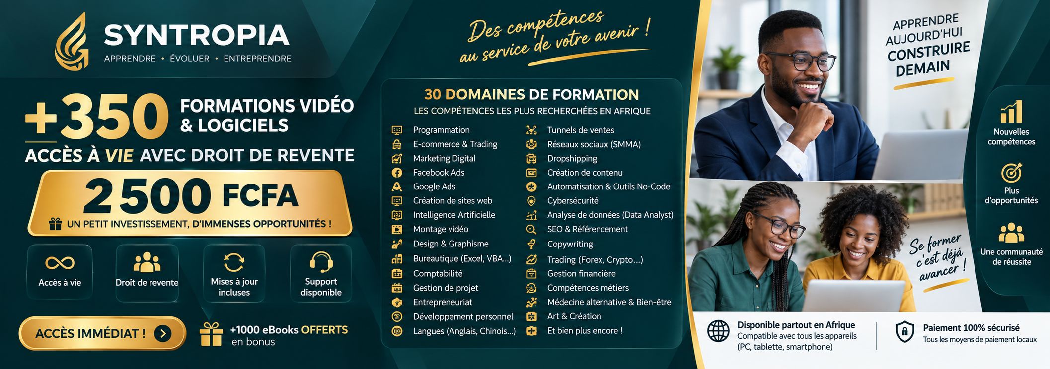 +350 Formations vidéos et logiciels