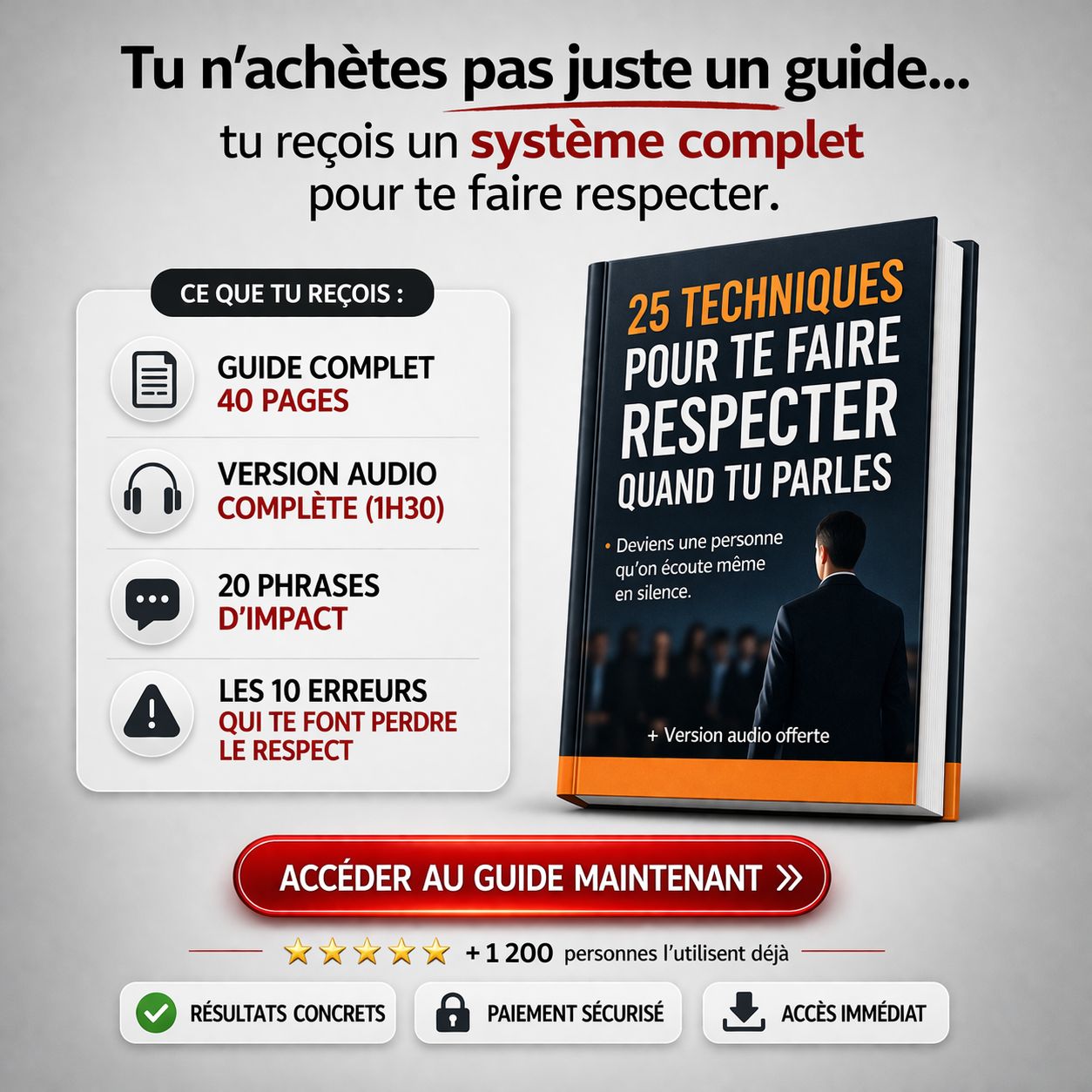 25 TECHNIQUES POUR TE FAIRE RESPECTER QUAND TU PARLES