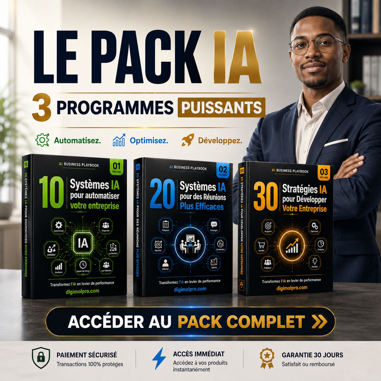 Pack IA Business : 60 Systèmes & Stratégies IA pour Automatiser votre Entreprise