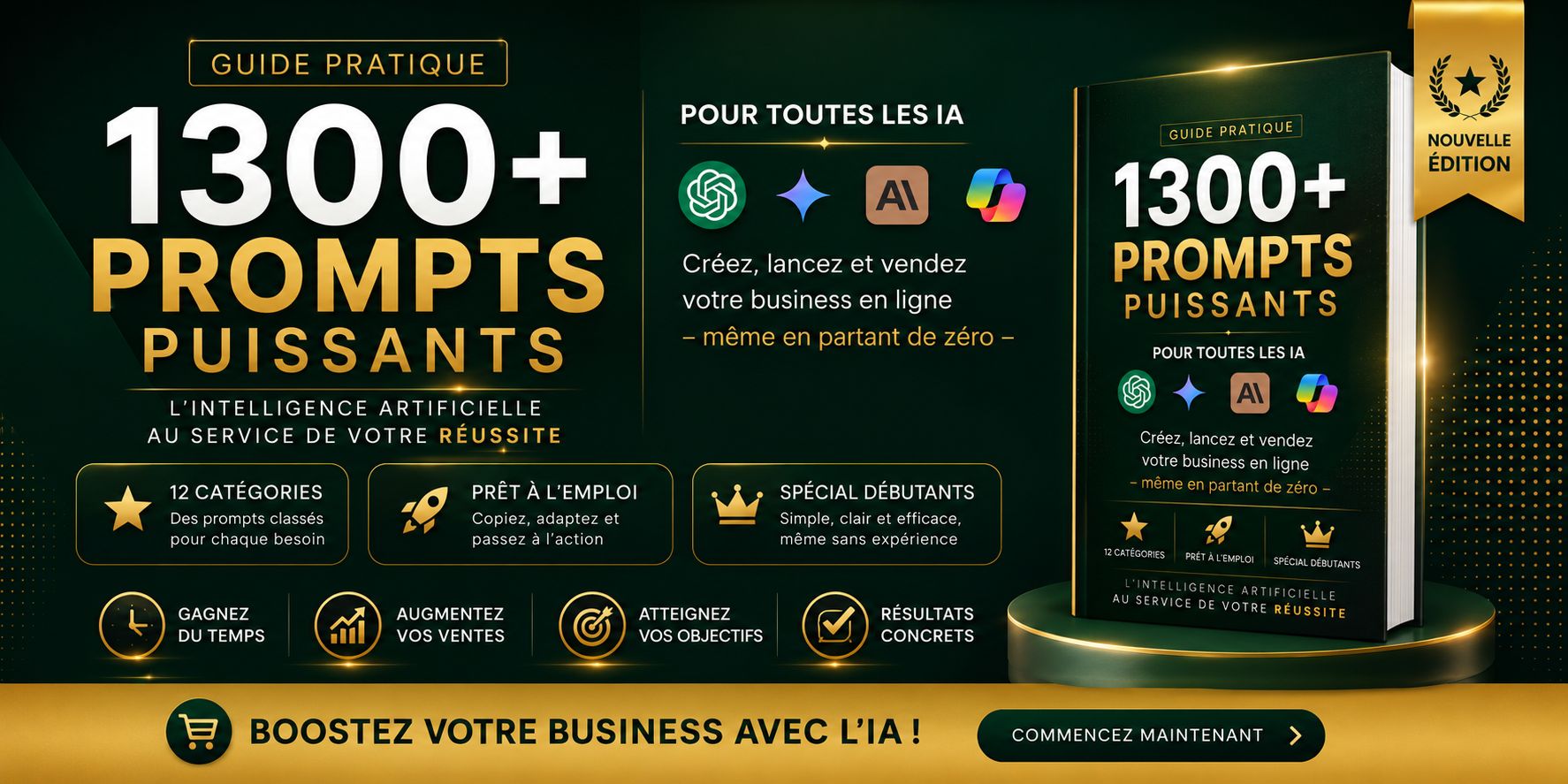 + 1300 prompts puissants chat GPT pro