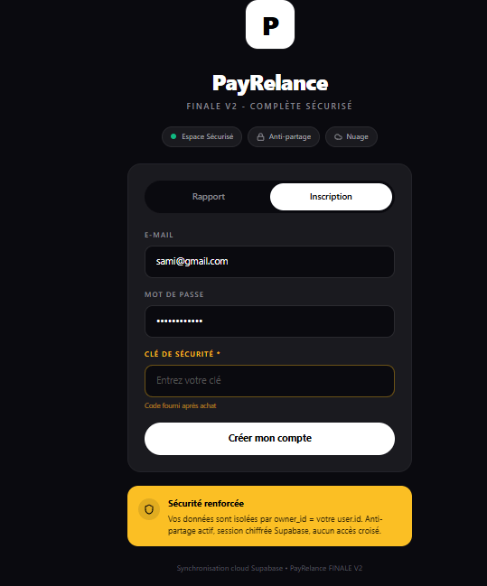 PayeRelance FINALE V2 - Complète Sécurisé