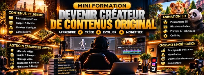 Comment devenir créateur de contenu avec des videos coranique et photos des hadiths authentiques