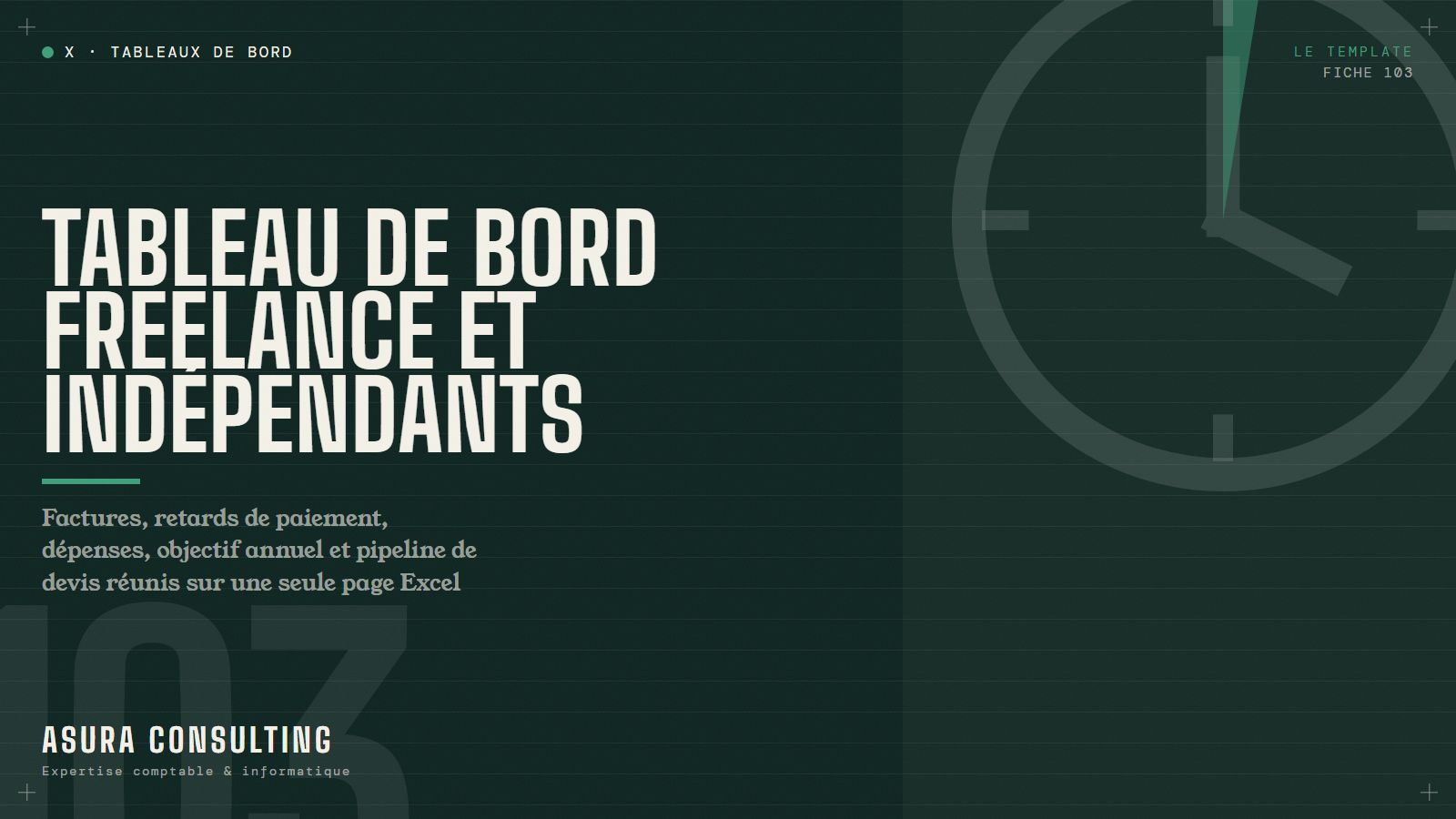 Tableau de bord Freelance et indépendants (template Excel)