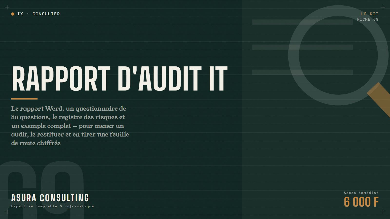 Modèle de rapport d'audit IT
