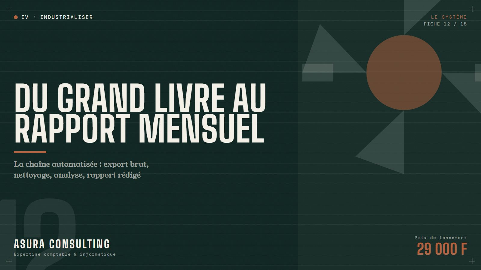 DU GRAND LIVRE AU RAPPORT MENSUEL