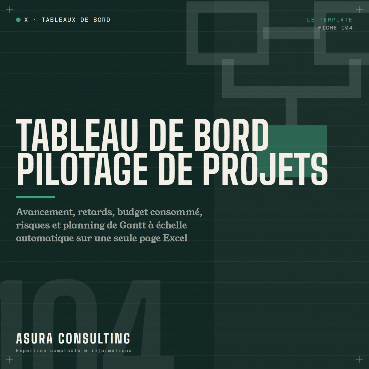 Tableau de bord Pilotage de projets avec Gantt (template Excel)