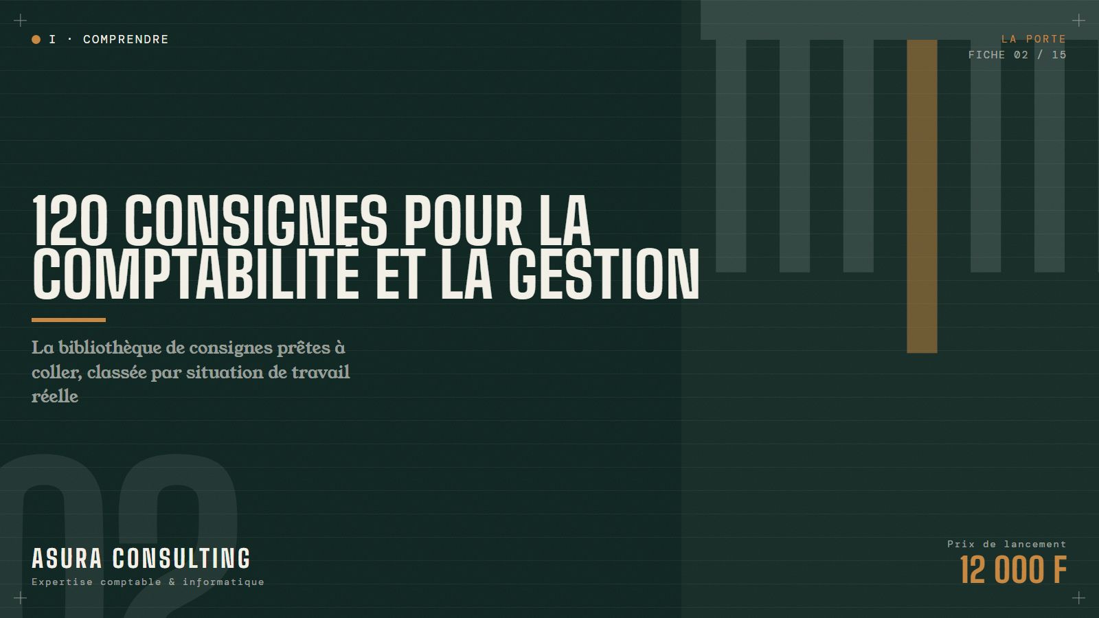 120 CONSIGNES POUR LA COMPTABILITÉ ET LA GESTION