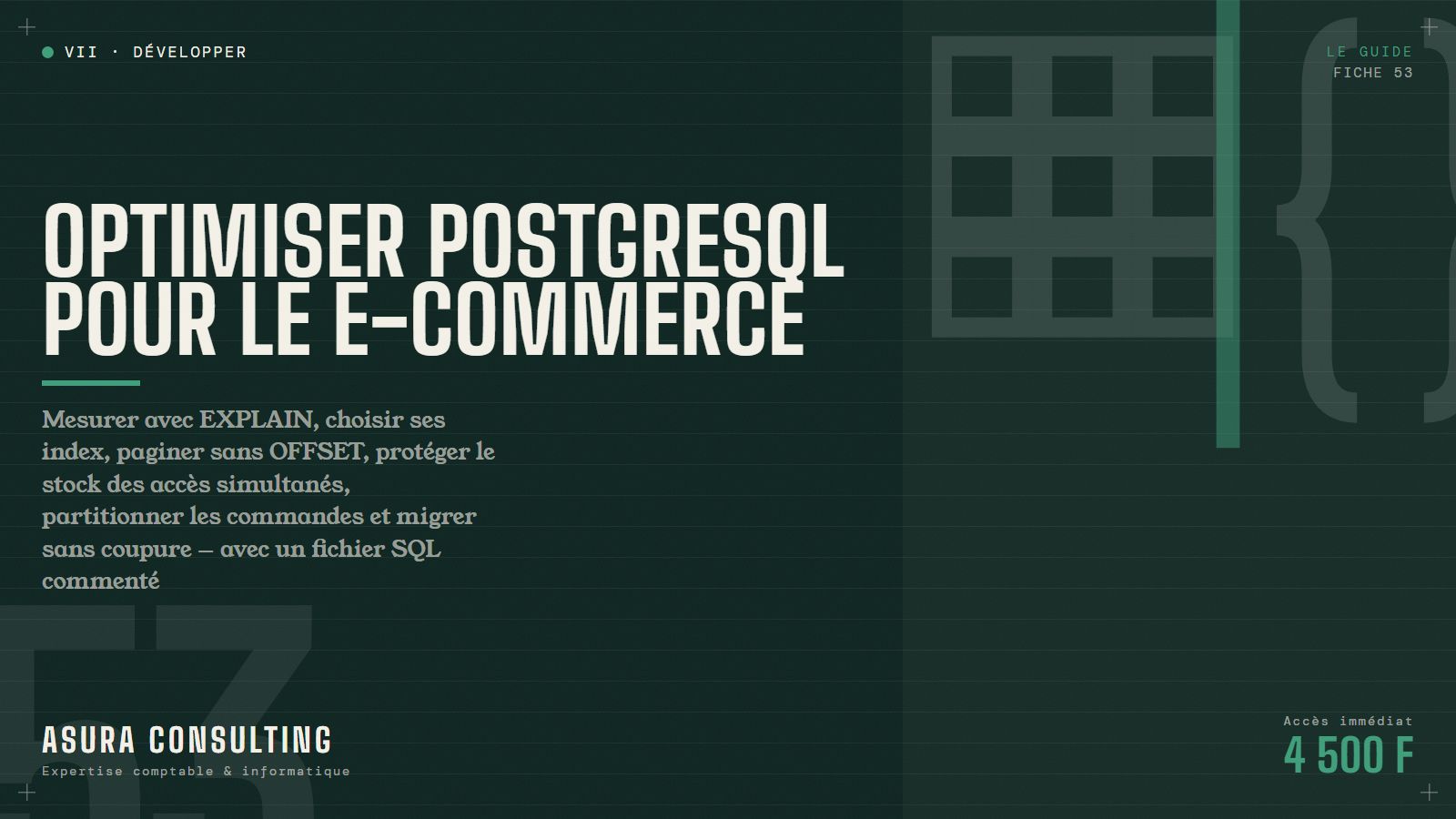 Guide : Optimiser PostgreSQL pour le e-commerce
