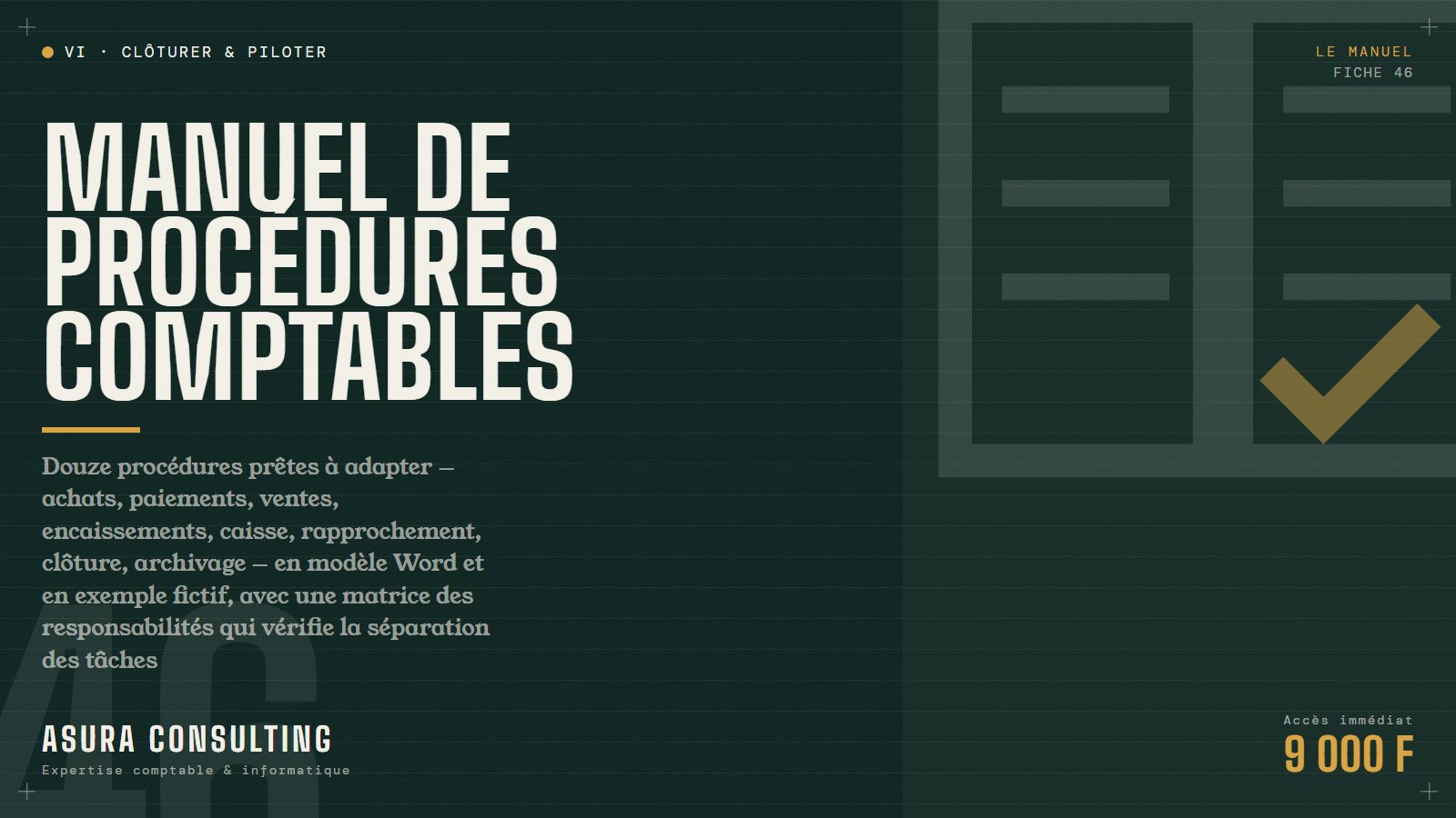 Manuel de procédures comptables et administratives pour PME