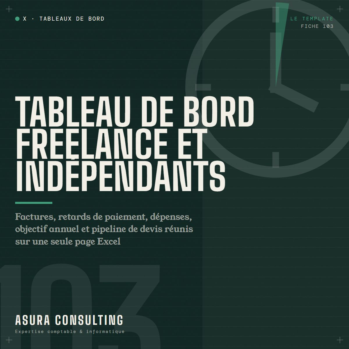 Tableau de bord Freelance et indépendants (template Excel)