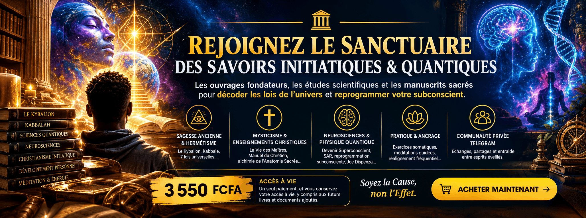 Accès VIP à Vie — La Bibliothèque Spirituelle & Quantique
