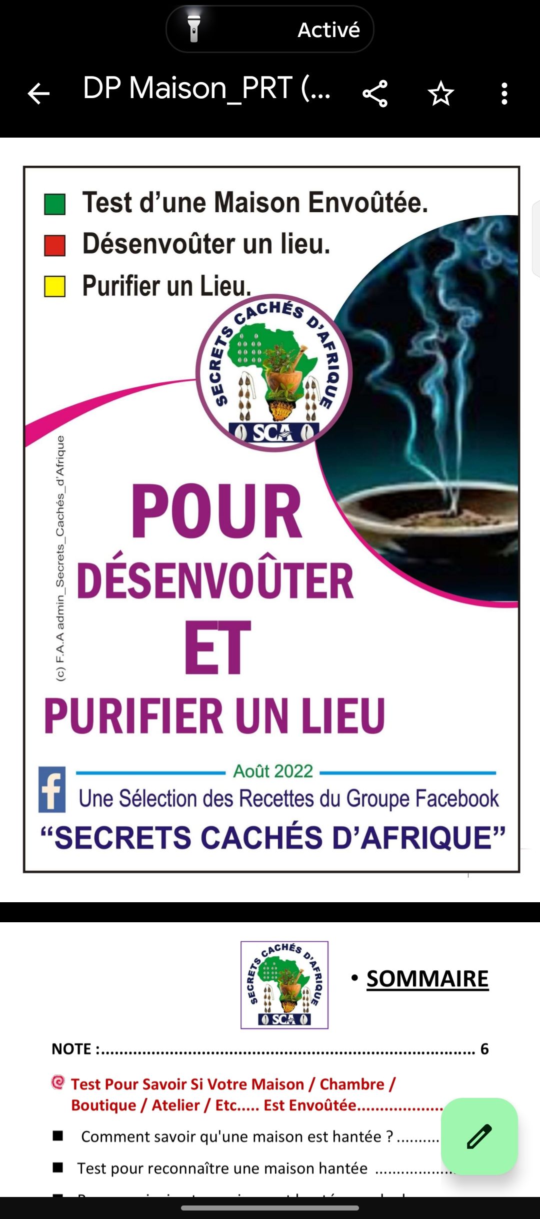 📛 GRAND RITUEL DE DESENVOUTEMENT DE SON HABITATION