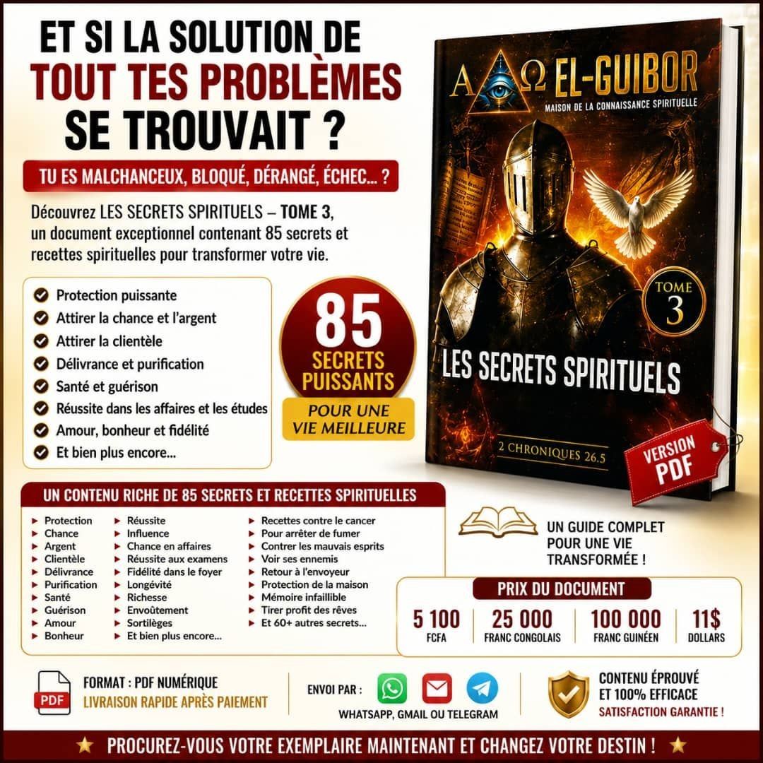 ♨️ LES SECRETS SPIRITUEL DE HAUT NIVEAU DE SENA