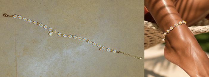 Accessoire Cheville daisy  ankle bracelet