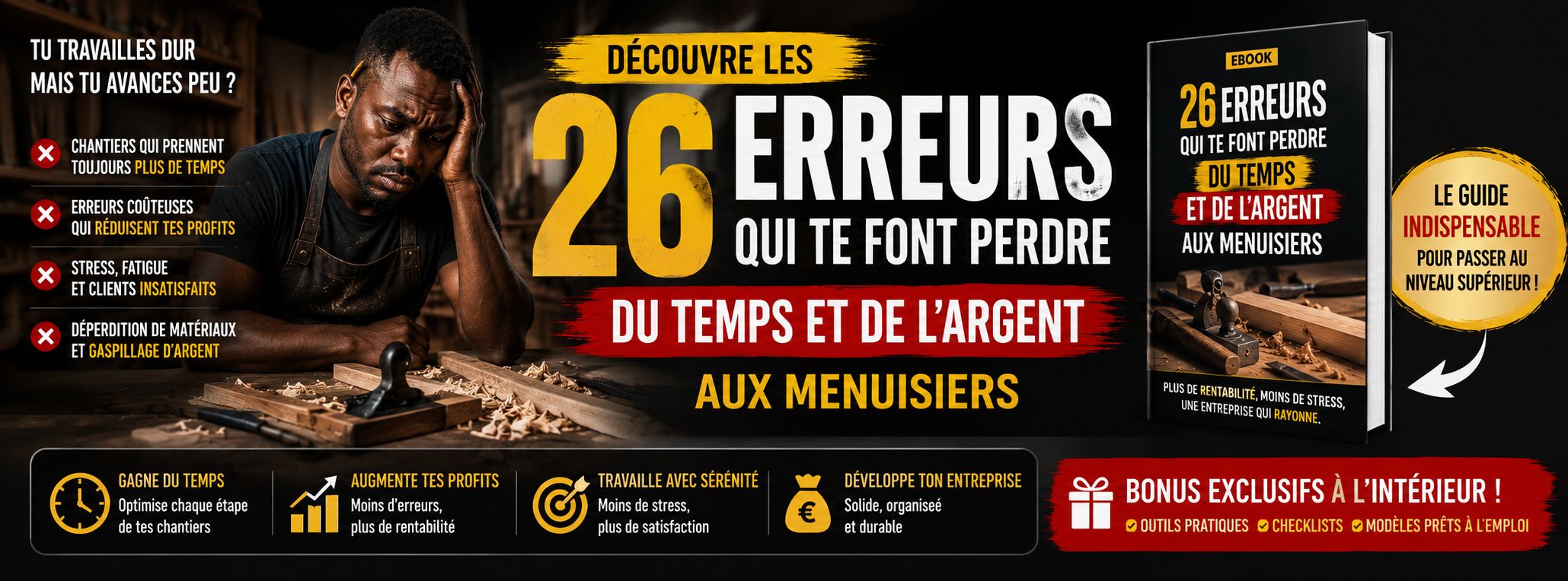 Les 26 erreurs qui réduisent la marge des menuisiers sur leurs chantiers