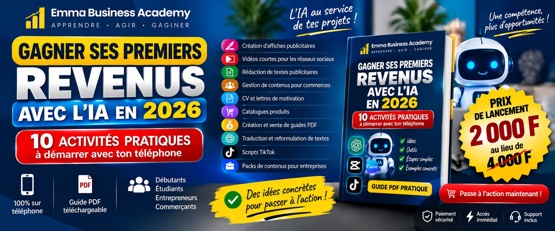 Gagner ses premiers revenus avec l’IA en 2026 – 10 activités pratiques