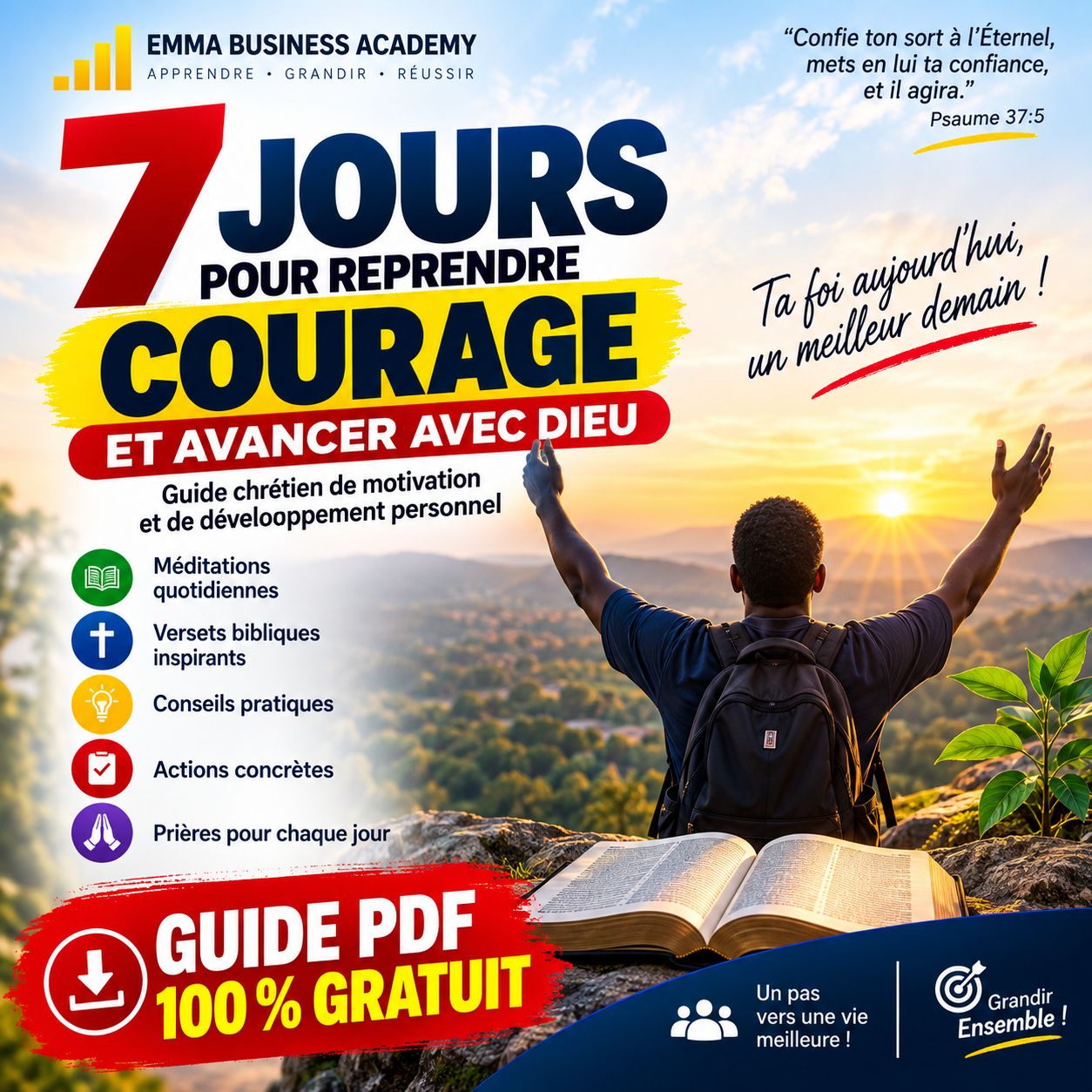 7 Jours pour Reprendre Courage et Avancer avec Dieu