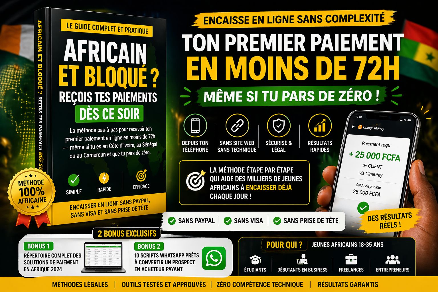 CASH DEPUIS L’AFRIQUE — LE GUIDE QUI TE PERMET D’ENCAISSER TES PREMIERS PAIEMENTS