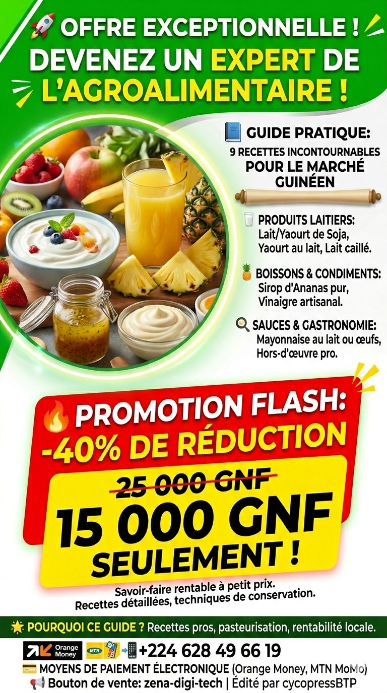 "LE PACK ENTREPRENEUR AGRO : 9 Business Clés en Main pour Lancer Votre Unité de Production"